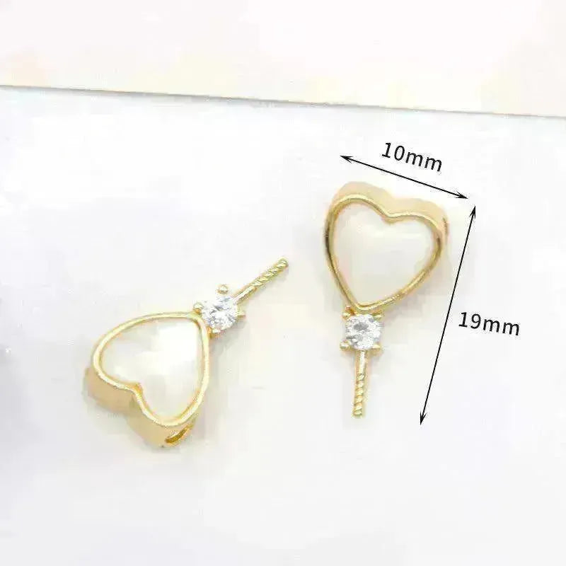 Women's White Shell Pendant Ear Rings - EX-STOCK CANADA