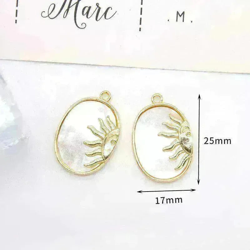 Women's White Shell Pendant Ear Rings - EX-STOCK CANADA