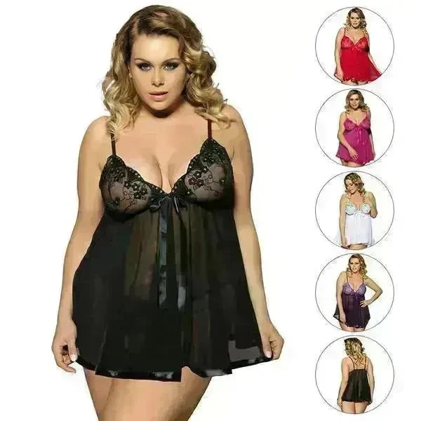 Women Sexy Lingerie Big Code Sleepwear Sleep dress - EX-STOCK CANADA