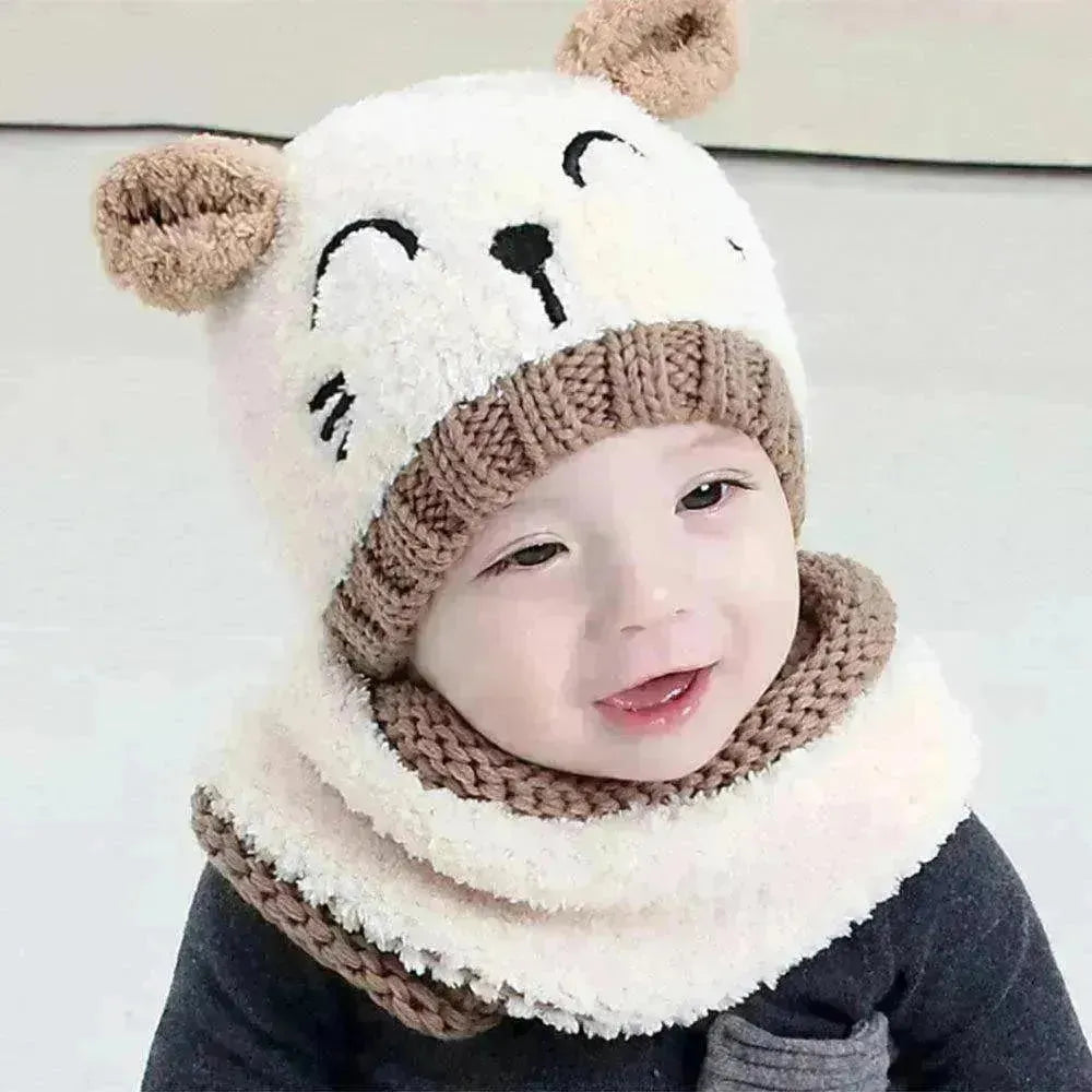 Wool scarf baby hat - EX-STOCK CANADA