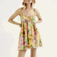 Y2K Flowers Print Suspender Dress Summer Fashion Ruffled Holiday Beach Short Dresses Womens Clothing - EX-STOCK CANADA