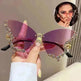 Y2K Vintage Rimless Luxury Diamond Butterfly Sunglasses for Classy Chic Ladies Women - EX-STOCK CANADA
