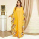Yellow Bat Sleeve Plus Size Buba Abaya Middle East Women Dress - EX-STOCK CANADA