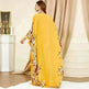 Yellow Bat Sleeve Plus Size Buba Abaya Middle East Women Dress - EX-STOCK CANADA