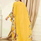 Yellow Bat Sleeve Plus Size Buba Abaya Middle East Women Dress - EX-STOCK CANADA
