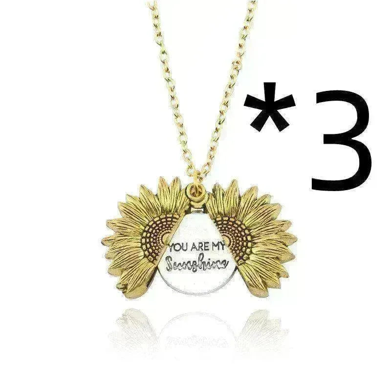 You Are My Sunshine Sunflower Necklace - EX-STOCK CANADA