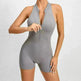 Zippered Yoga Fitness Shorts Jumpsuit Sleeveless Tummy Control Stretch Shapewear Butt Lifting Sportswear Women - EX-STOCK CANADA