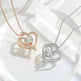 Zircon Double Love With Rhinestones Ins Personalized Heart-shaped Clavicle Chain Necklace - EX-STOCK CANADA