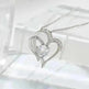 Zircon Double Love With Rhinestones Ins Personalized Heart-shaped Clavicle Chain Necklace - EX-STOCK CANADA