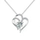 Zircon Double Love With Rhinestones Ins Personalized Heart-shaped Clavicle Chain Necklace - EX-STOCK CANADA