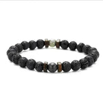 Personality Men's Black Volcanic Stone Bracelet - EX-STOCK CANADA