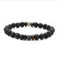 Personality Men's Black Volcanic Stone Bracelet - EX-STOCK CANADA