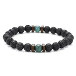 Personality Men's Black Volcanic Stone Bracelet - EX-STOCK CANADA