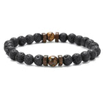 Personality Men's Black Volcanic Stone Bracelet - EX-STOCK CANADA