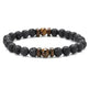 Personality Men's Black Volcanic Stone Bracelet - EX-STOCK CANADA