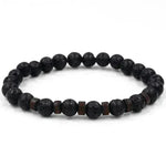 Personality Men's Black Volcanic Stone Bracelet - EX-STOCK CANADA
