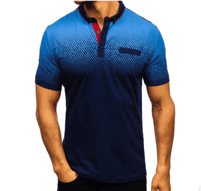 Stylish Lapel cotton print short sleeve shirt - EX-STOCK CANADA